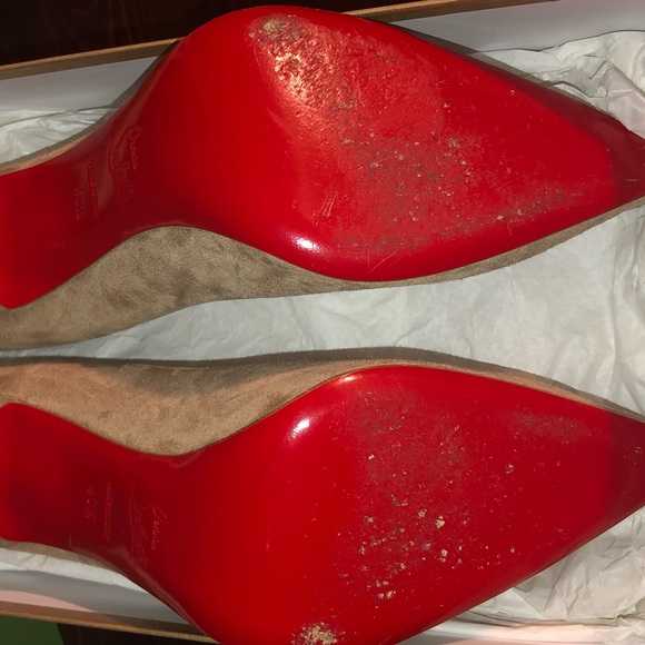 Christian Louboutin Suede Decoltish Pumps - Picture 3 of 3